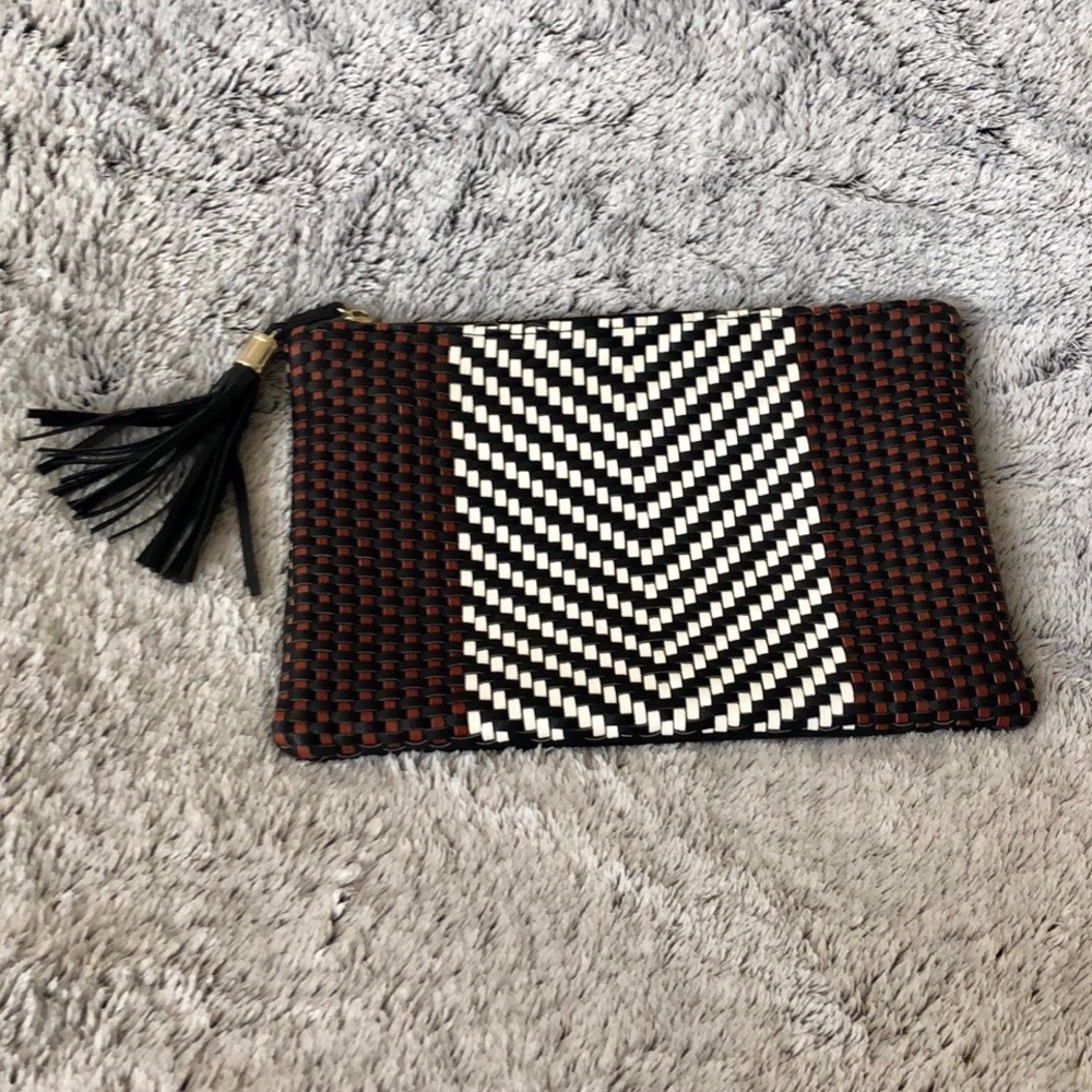 Faux Leather Clutch Handbag